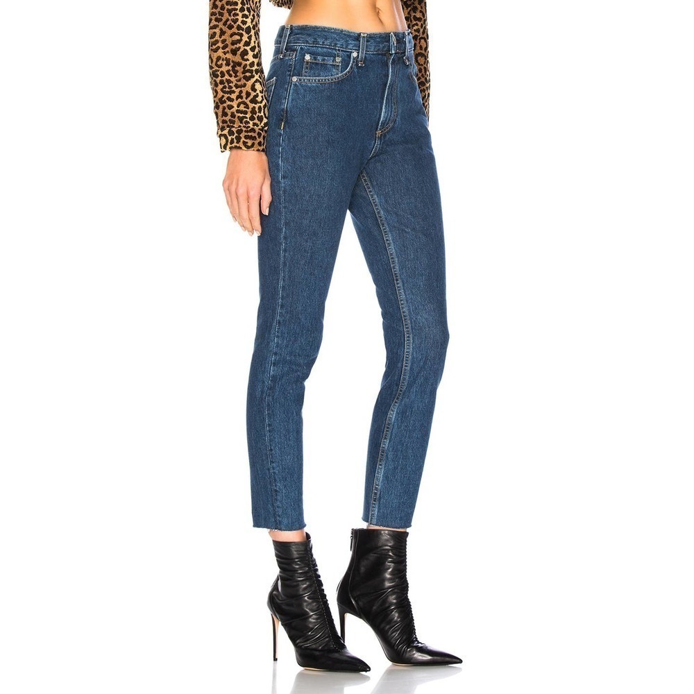 Rag & Bone High Rise Ankle Skinny Dark Stone Jeans Size 25 NWT - Picture 3 of 12